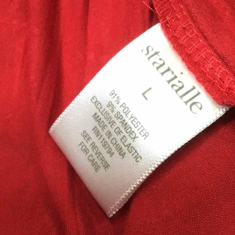 🪭 Starille Red Black Super Soft Long Sleeve Top & Pants Loungewear Set Sz.M/L - Picture 4 of 11